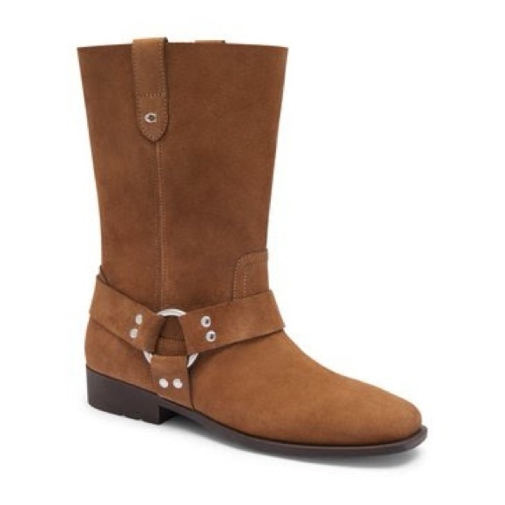COACH Women's Tara Moto Pull-On Harness Biker Boots